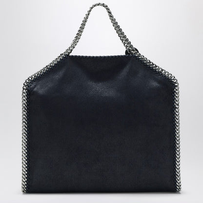 Stella McCartney Navy Falabella Fold Over Eco-Leather Tote Bag Blue