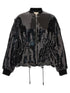 Alexandre Vauthier Sequin Bomber Jacket Black  