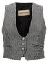 Alexandre Vauthier Houndstooth Waistcoat White/black