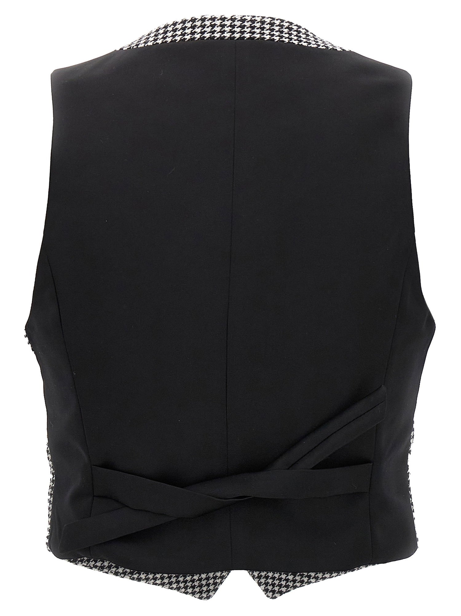 Alexandre Vauthier Houndstooth Waistcoat White/black