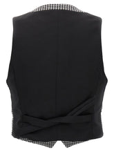 Alexandre Vauthier Houndstooth Waistcoat White/black