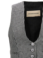 Alexandre Vauthier Houndstooth Waistcoat White/black