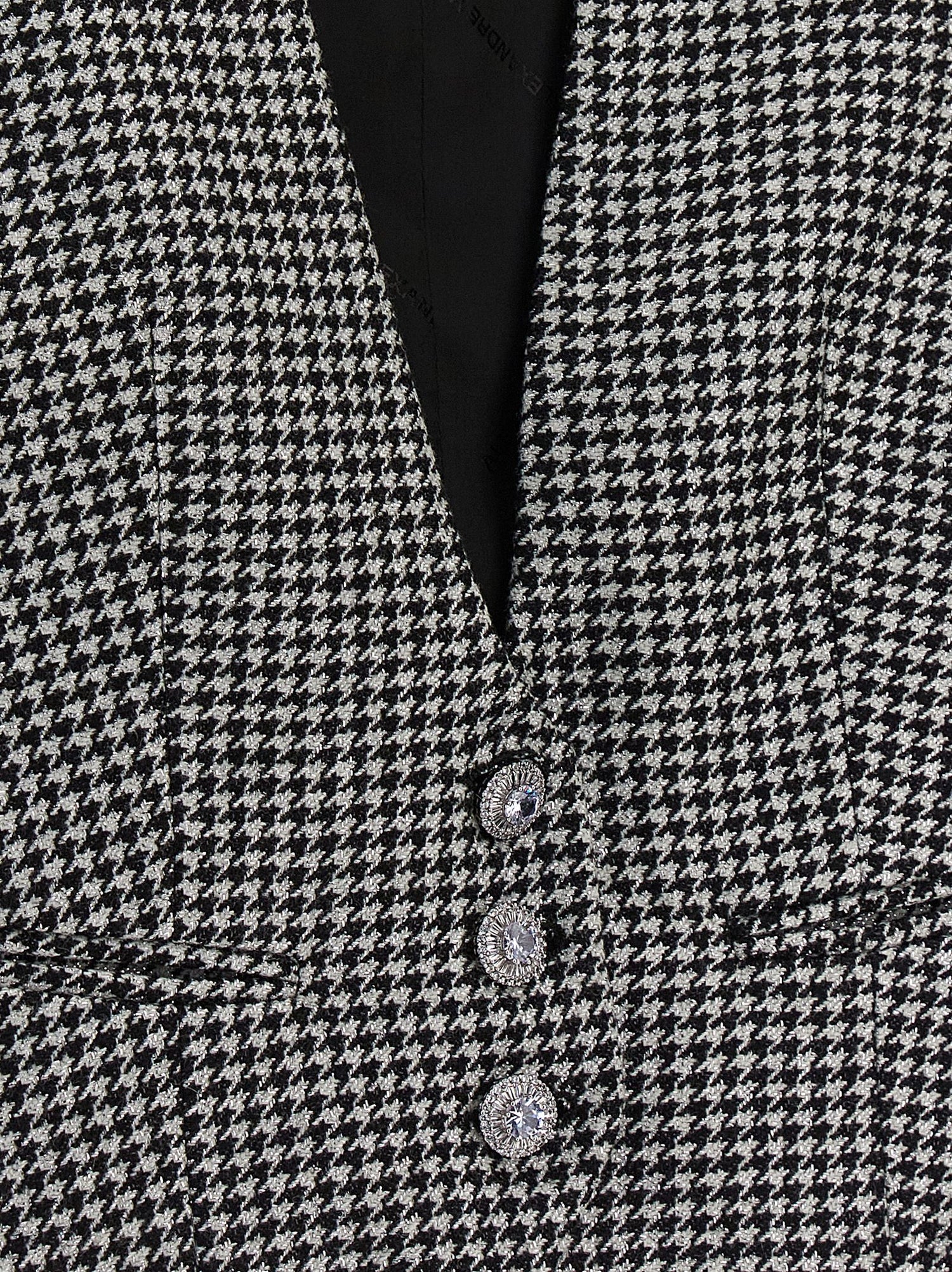 Alexandre Vauthier Houndstooth Waistcoat White/black