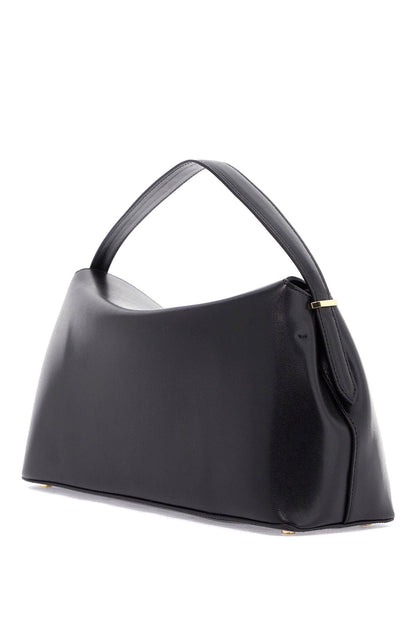 T-lock black leather bag