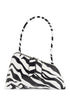 The Attico Black and white SUNRISE animal-print triangular shoulder bag