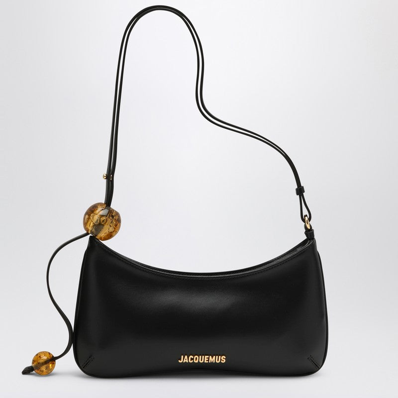 Jacquemus Le Bisou black leather shoulder bag Black