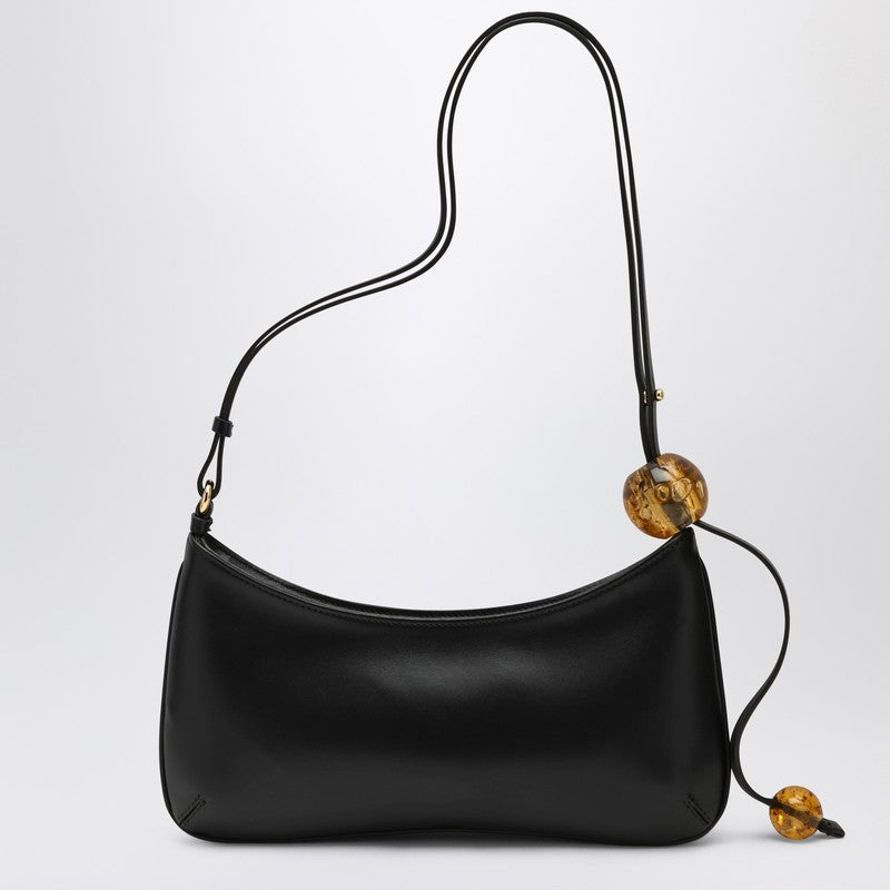 Jacquemus Le Bisou black leather shoulder bag Black