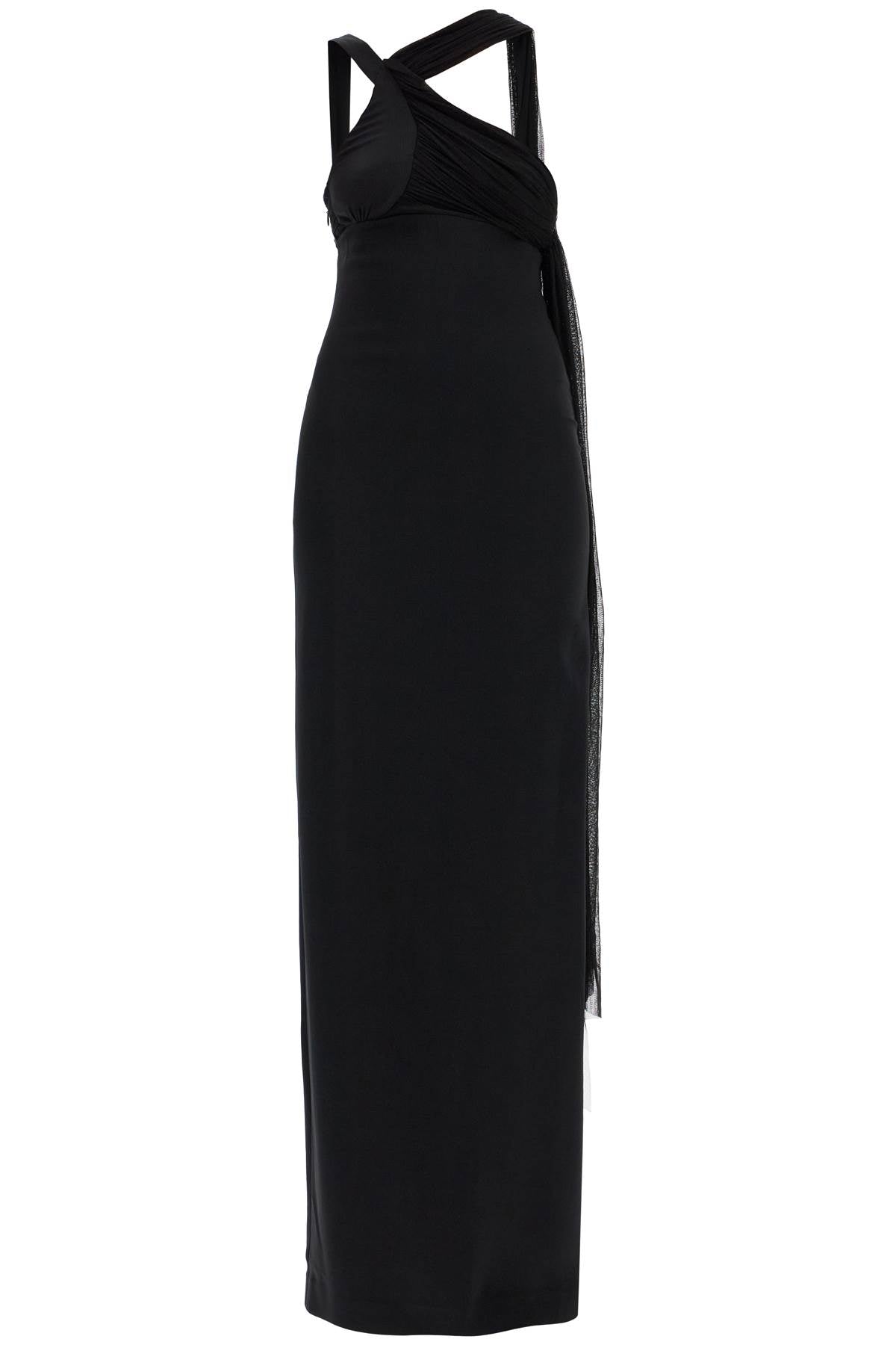 Robe longue maxi asymétrique