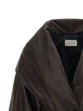Magda Butrym Shawl Collar Leather Jacket Brown