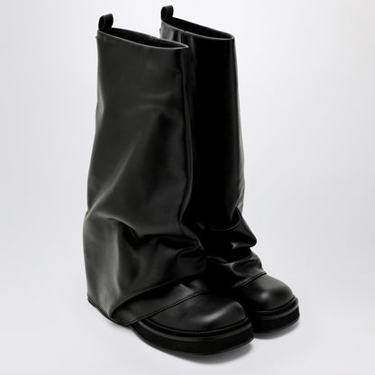 The Attico Combat Robin black leather ankle boots black