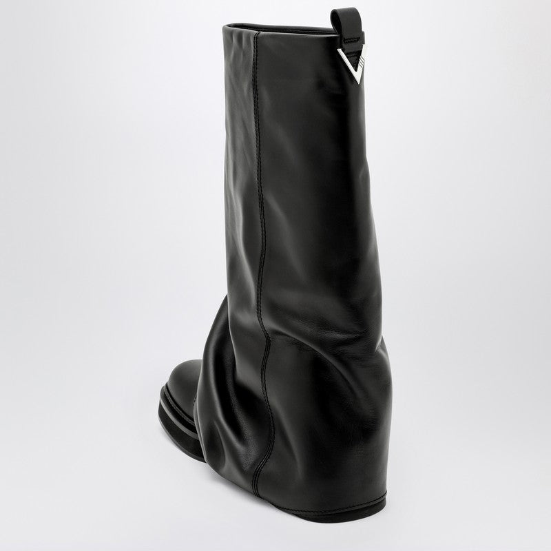 The Attico Combat Robin black leather ankle boots black