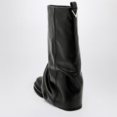 The Attico Combat Robin black leather ankle boots black