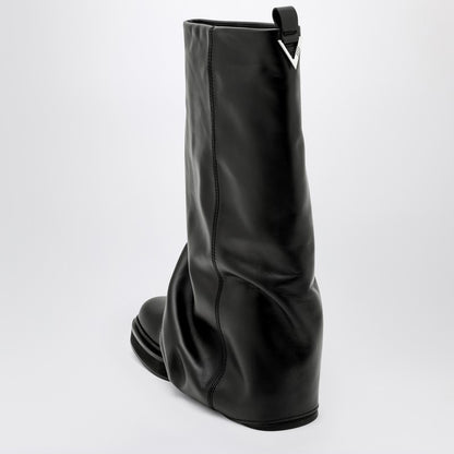 The Attico Combat Robin black leather ankle boots black