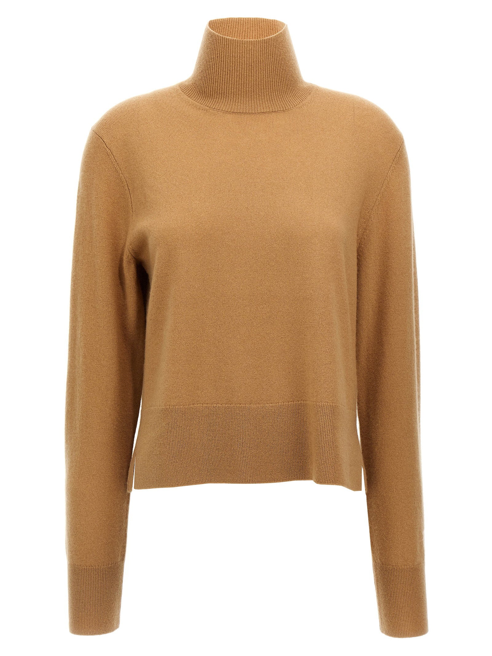 Toteme Cropped Turtleneck Turtleneck Sweater Beige
