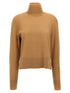 Toteme Cropped Turtleneck Turtleneck Sweater Beige