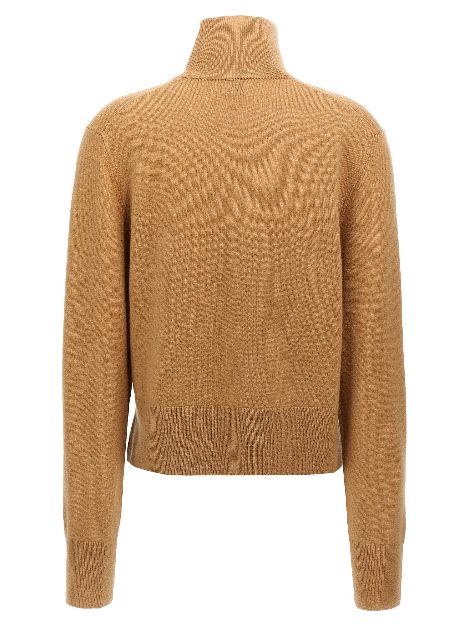Toteme Cropped Turtleneck Turtleneck Sweater Beige