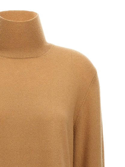 Toteme Cropped Turtleneck Turtleneck Sweater Beige