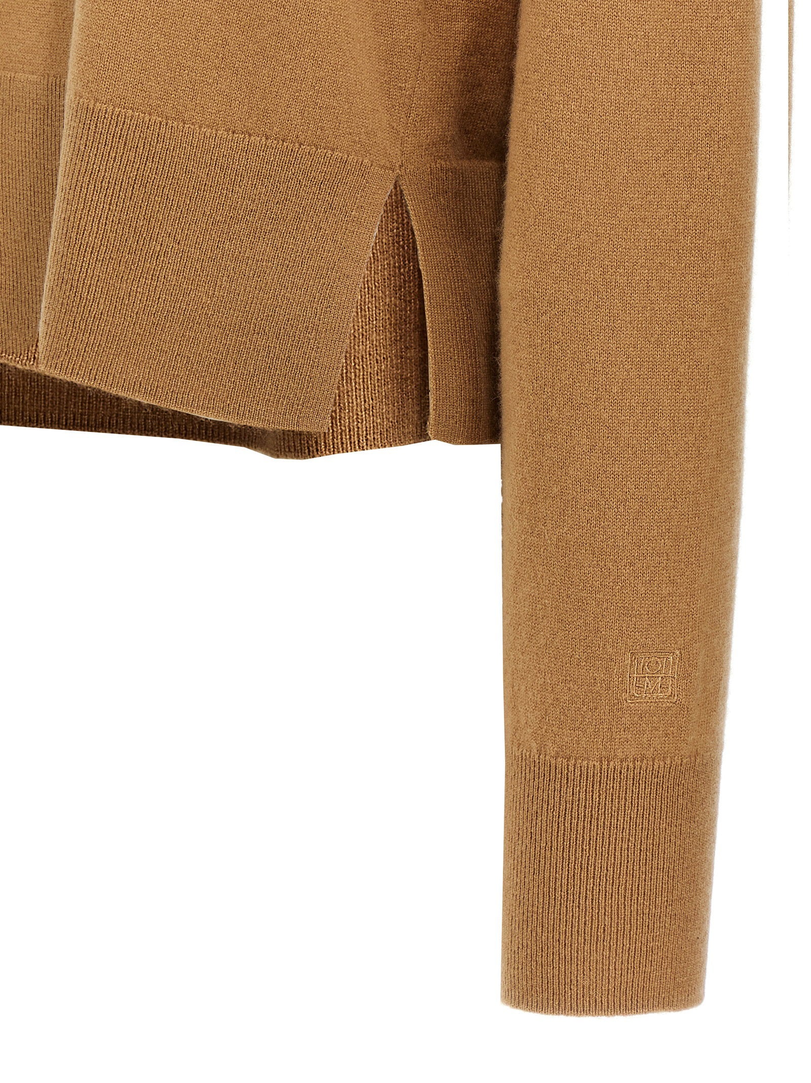 Toteme Cropped Turtleneck Turtleneck Sweater Beige