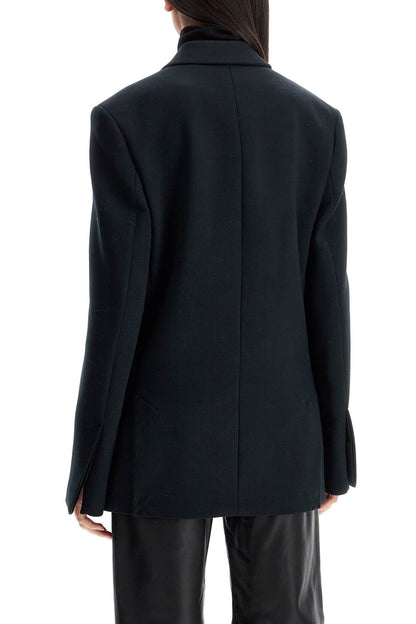 Straight three-button blazer