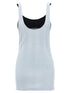 The Attico Logo Ribbed Top Light blue