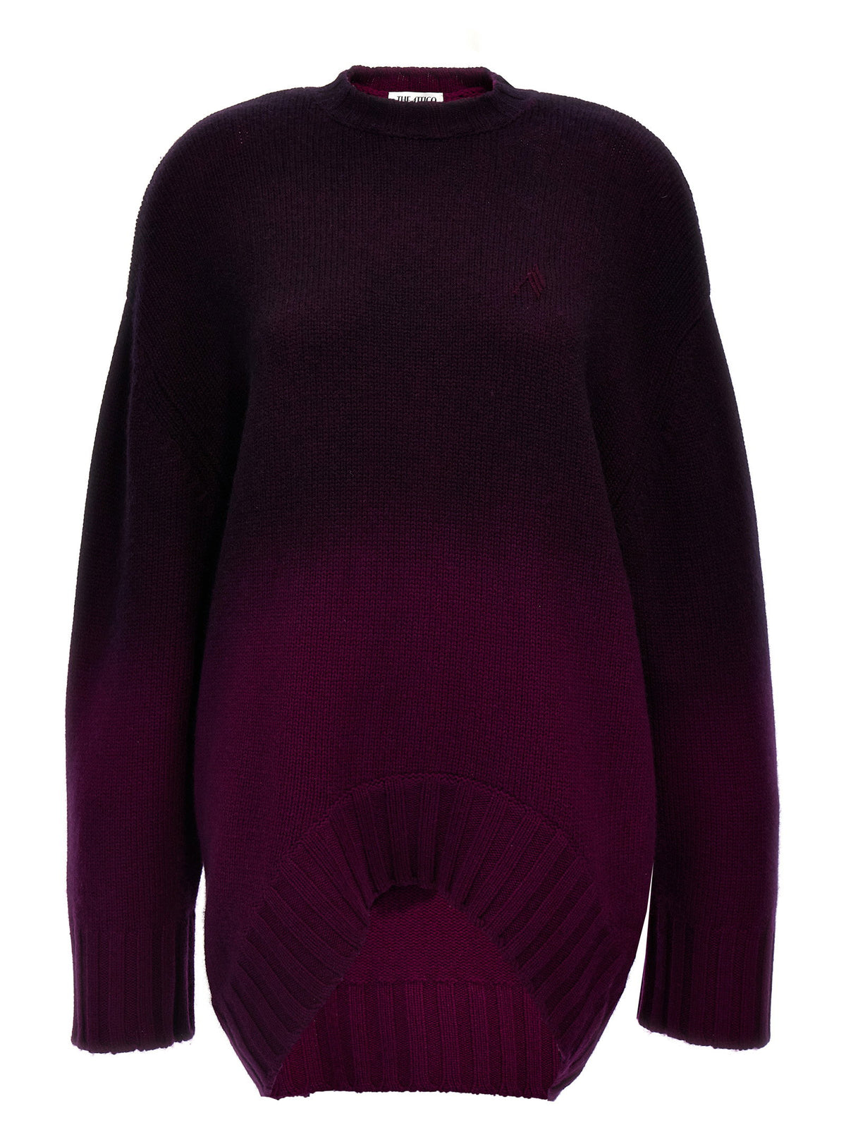 The Attico Oversized Knit Dress Purple