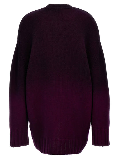 The Attico Oversized Knit Dress Purple