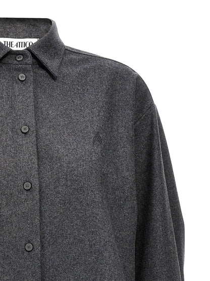 The Attico Eliza Shirt Gray