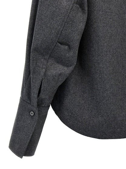 The Attico Eliza Shirt Gray