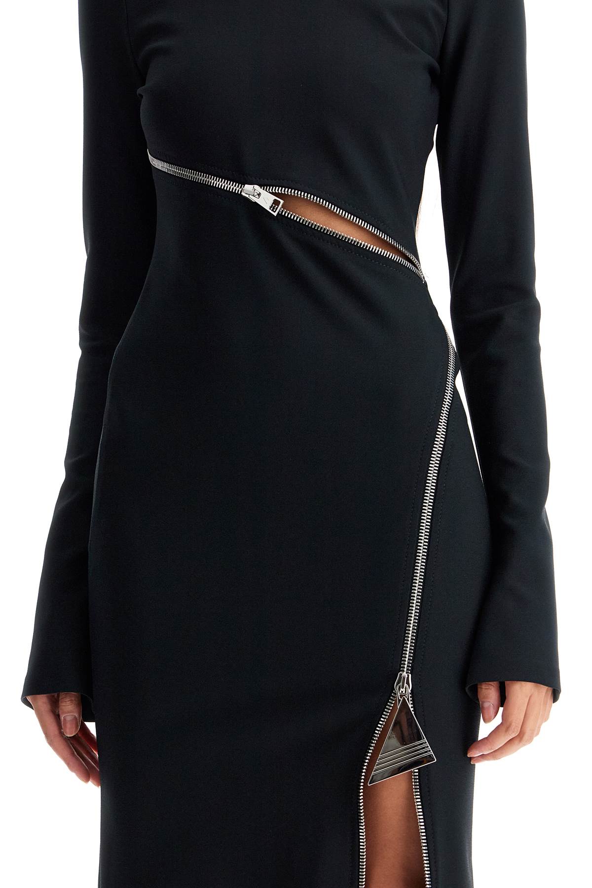 Twisted Zip Midi Girocollo Dress