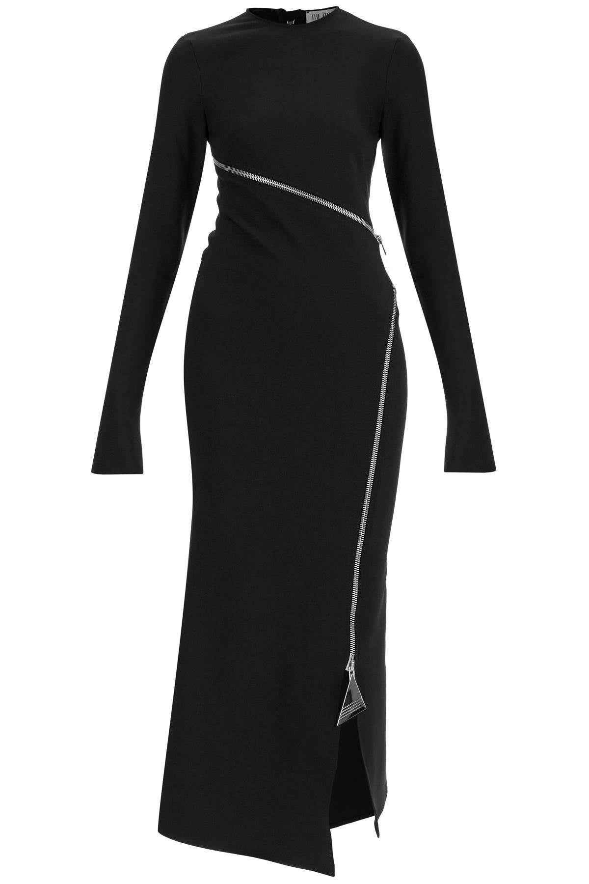 Twisted Zip Midi Girocollo Dress