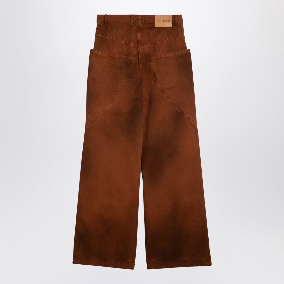 The Attico Brown Shaded Loose-Fit Denim Jeans Brown