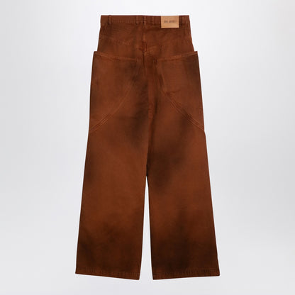 The Attico Brown Shaded Loose-Fit Denim Jeans Brown