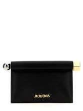 Jacquemus La Petite Pochette Rond Carré Clutch Black