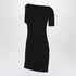 Jacquemus Draped Black Asymmetric Mini Dress Black