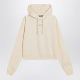 Jacquemus Light Beige Hooded Cropped Cotton Sweatshirt Beige