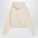 Jacquemus Light Beige Hooded Cropped Cotton Sweatshirt Beige