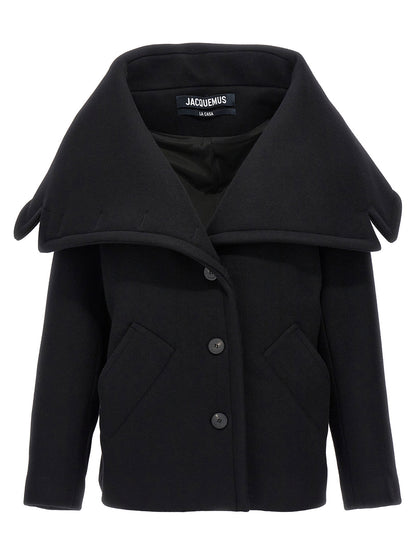 Jacquemus Le Caban Caruso Coat Black  
