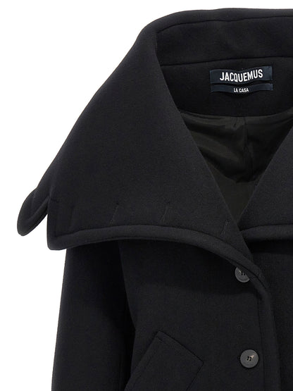 Jacquemus Le Caban Caruso Coat Black  