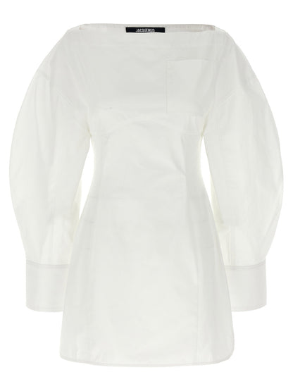Jacquemus La Robe Chemise Casaco Dress White