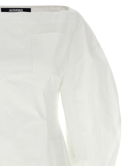 Jacquemus La Robe Chemise Casaco Dress White