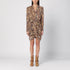 Isabel Marant Cleora Snake-Print Silk Velvet Dress Beige
