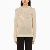Isabel Marant Recycled Crew-Neck Sweater Ecru multicolor