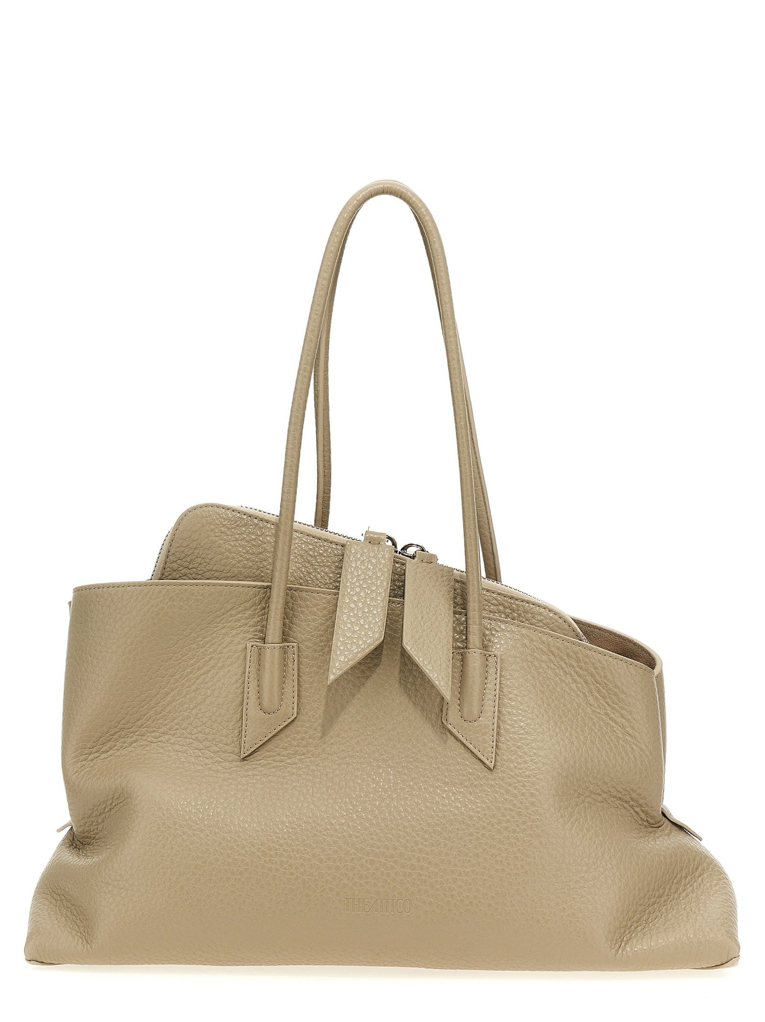 The Attico La Passeggiata Medium Shoulder Bag Beige