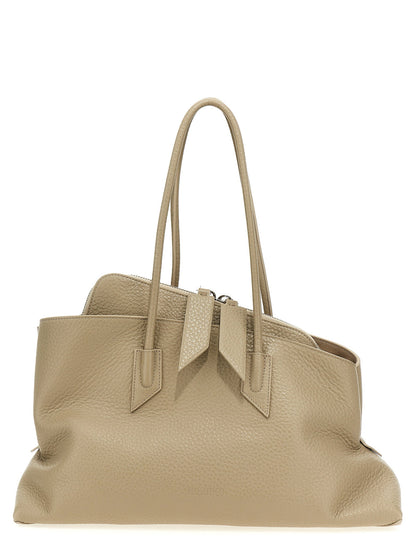 The Attico La Passeggiata Medium Shoulder Bag Beige