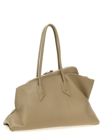 The Attico La Passeggiata Medium Shoulder Bag Beige
