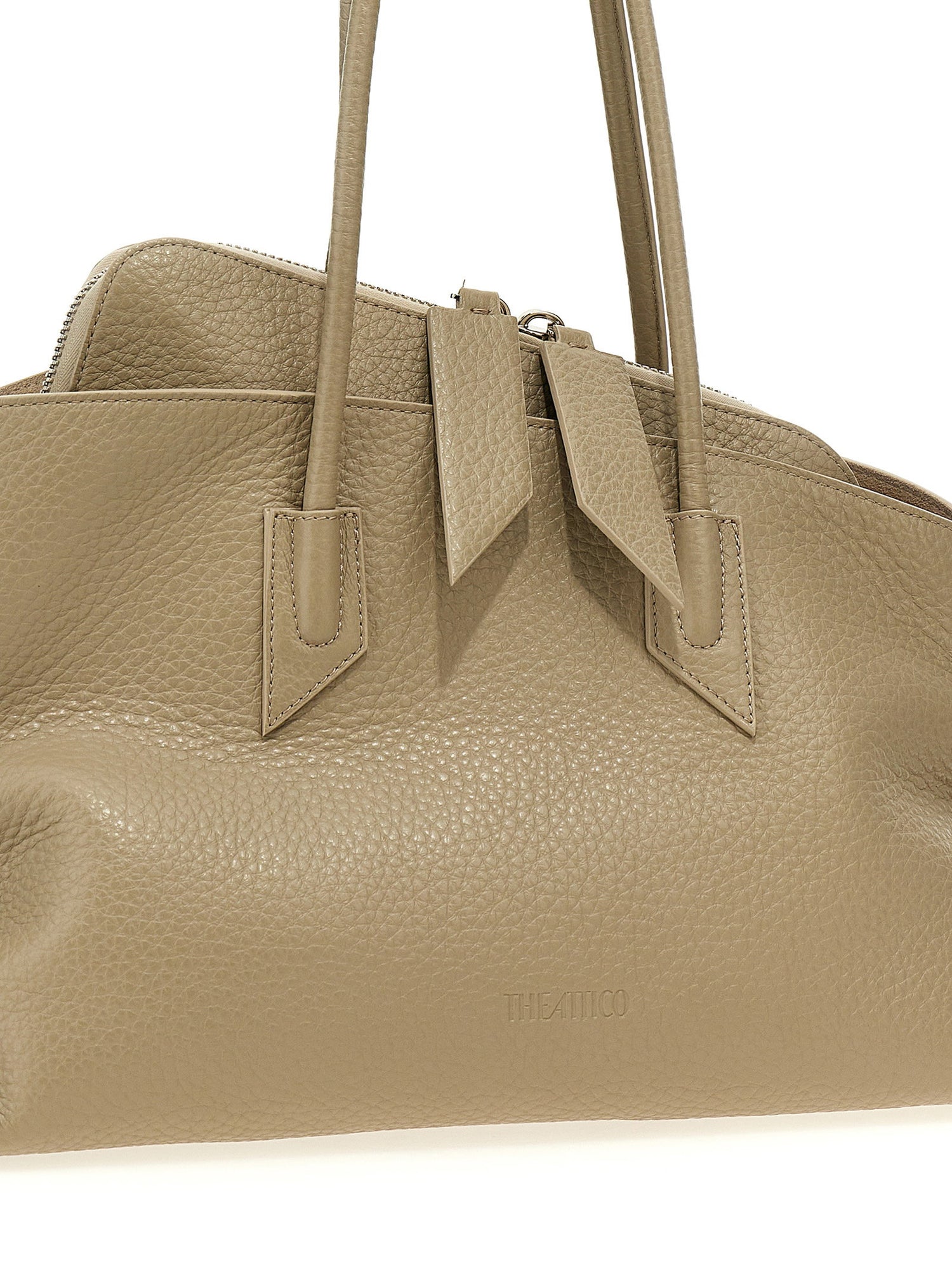 The Attico La Passeggiata Medium Shoulder Bag Beige