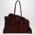 The Attico La Passeggiata Medium Brushed Suede Handbag Brown