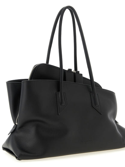 The Attico La Passeggiata Medium Shoulder Bag Black