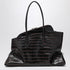 The Attico La Passeggiata Medium Croc-Embossed Leather Bag Brown