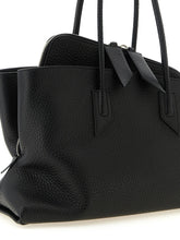 The Attico La Passeggiata Medium Shoulder Bag Black